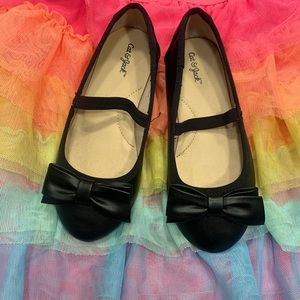 Cat & Jack Black Dress Shoes w/Bow